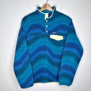 Patagonia Synchilla T-Snap Fleece Dark Aurora Borealis Size M EUC